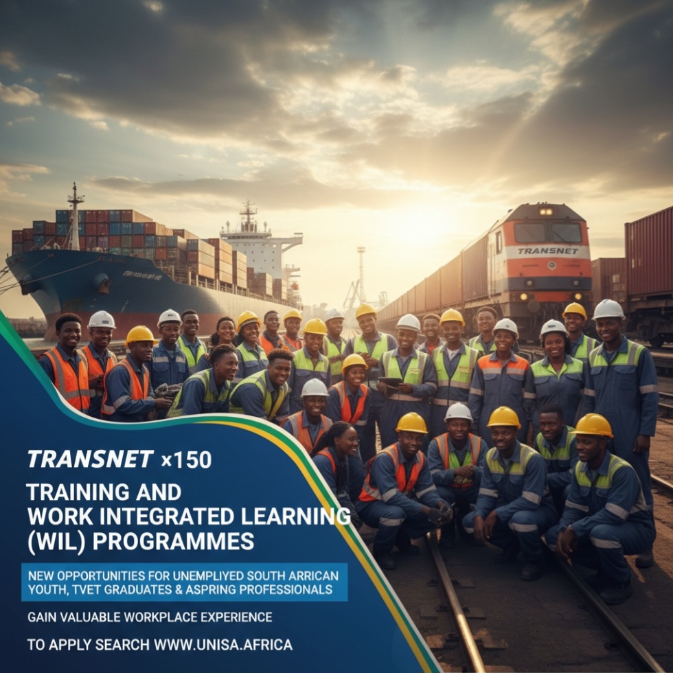 Transnet Opens ×150 Training Programme Applications for Unemployed Youth Across South Africa